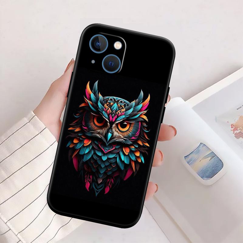 RP13 Cartoon Art Owl Phone Case for Samsung Galaxy S20 S21 S22 Ultra FE + Plus A21S A22 A24 A25 A26 A30 A30S A31