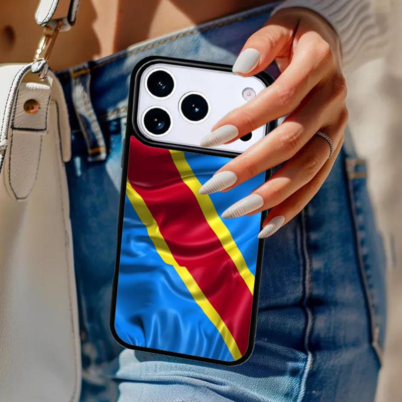 Democratic Republic of Congo Flag Phone Case For iPhone 17 Air 14 15 13 12 Max Cover For Apple 16 16e 11 Pro Max Plus Coque