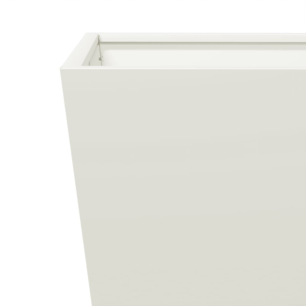 White Plant Pot 50 x 50 x 50 cm Steel