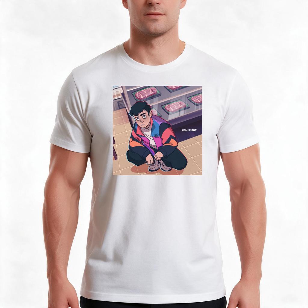 Joji Yeah Right Tshirt Summer Casual Cotton Tee Oversized Streetwear Tops Vintage Graphic Print Loose Fit Short Sleeve