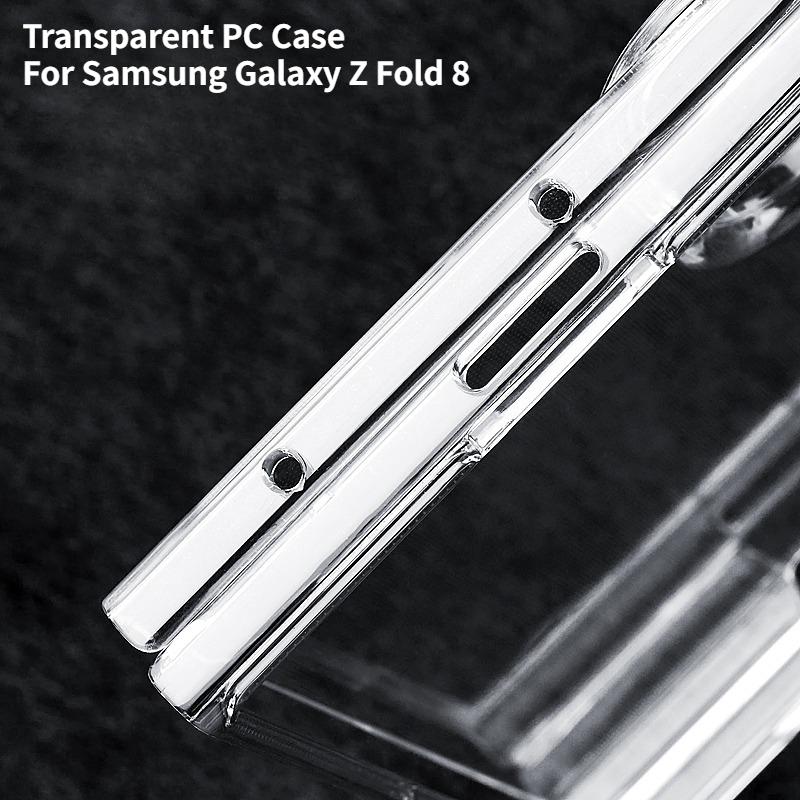 Simple Original HD Transparent PC Flip Case for Samsung Galaxy Z Fold 8 Skin Feel Anti-Fingerprint Anti-drop Protect Cover Funda