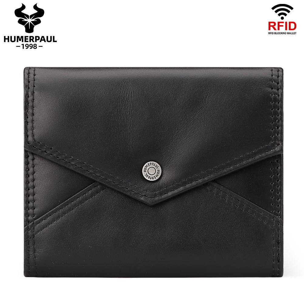 Humerpaul Женский кошелек из натуральной кожи с RFID-размахом и слотом для нескольких карт, тонкий держатель для карт