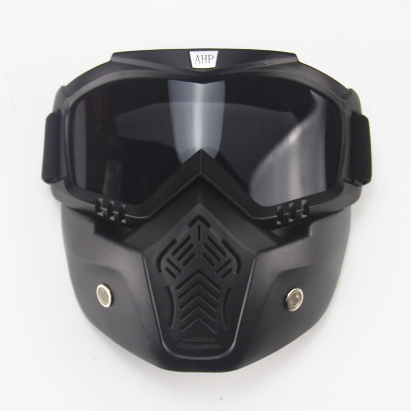 Vintage-Style Motorcycle Goggles Windproof Riding Eyewear Off-Road Racing Outdoor Cycling Unisex PC Lens Swapable Frame