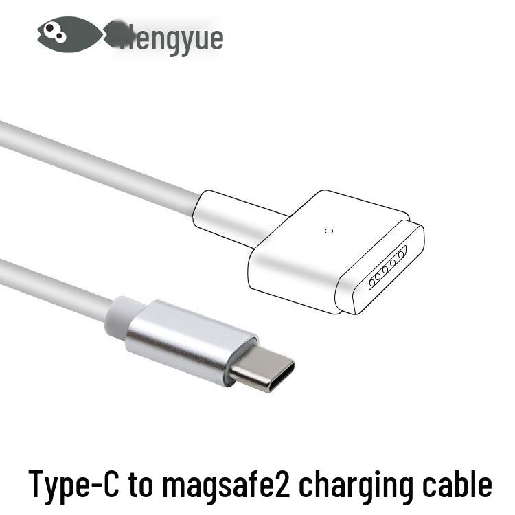 USB-C To MagSafe 2/3 Magnetic Laptop Charging Cable with T-Head for Fast PD Charging