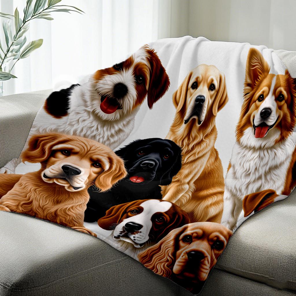 A Variety Of Cute Pet Dogs Blanket Flannel Blanket Throw Blankets for Bedding sofa Ultra-Soft Bedroom Quilt Pet Blanket Movie