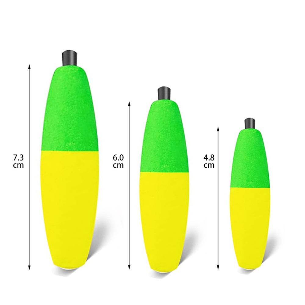 Far Throw Bicolor Cigar Floating Location Foam Fishing Float Fishing Corks Bobbers Fishing