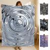 Art  Design LLiquid MMetal Throw Soft Flannel Blanket for Bed Bedroom Sofa Picnic Throw Skinfriendly Breathable Gift Cover
