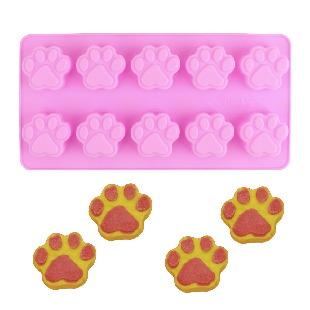 Кухонные гаджеты DIY форма для выпечки 2 в 1 домашнее животное кошка собака лапы милая силиконовая форма для шоколада собака кость собака форма для торта