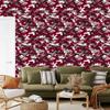 Pink and Burgundy Military Camouflage Wallpaper for Living Room and Bedroom 50x1000