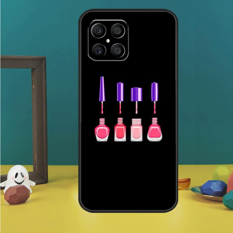 Чехол для телефона с дизайном лака для ногтей для Huawei P40 Lite P50 P30 P20 Pro Nova 9 5T Honor X9 X8 X7 50 Задняя крышка
