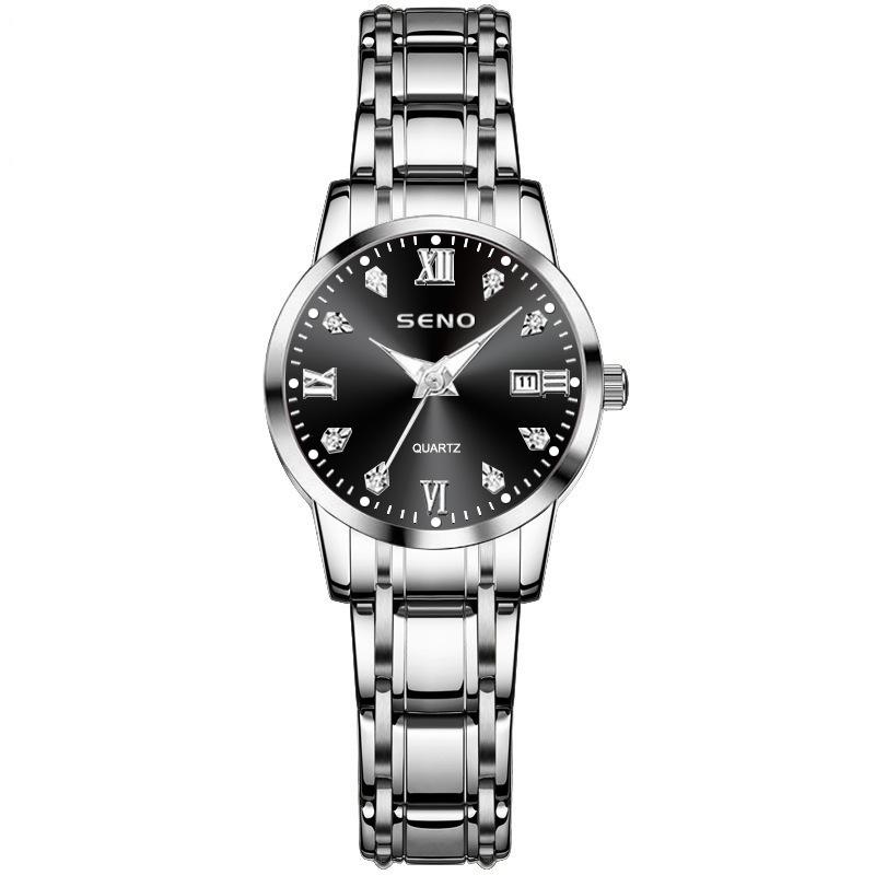 New Women's Affordable Luxury Quartz Watch – Diamond-Accented, Water-Resistant, with Date Display; A Stylish, Unique