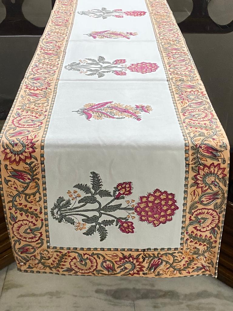 Blockprint Cotton Table Runner