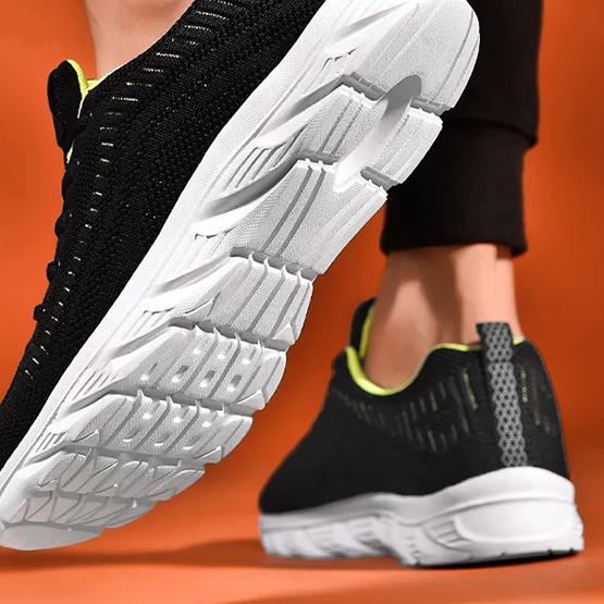 WTEMPO Мужская сетчатая спортивная обувь весна-лето-осень на плоской мягкой подошве, легкие кроссовки для бега, повседневная обувь большого размера со шнуровкой