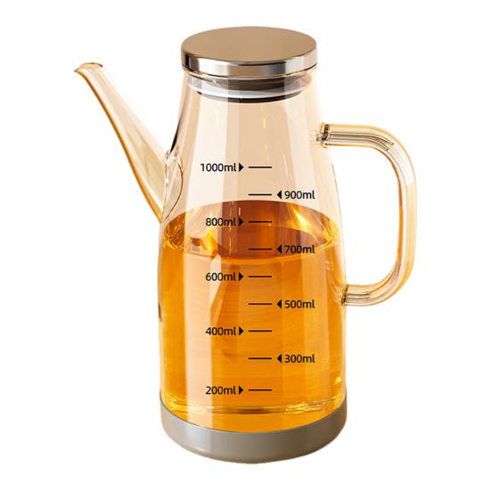 Стеклянная бутылка-дозатор для масла с носиком без капель 600/800/1000 мл, большая емкость для масла и уксуса