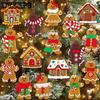 16pcs Gingerbread Man Ornaments for Christmas Tree Decorations with Gingerbreads House Ornament for Hanging Party Decor Xmas Tree Hanging Decor
