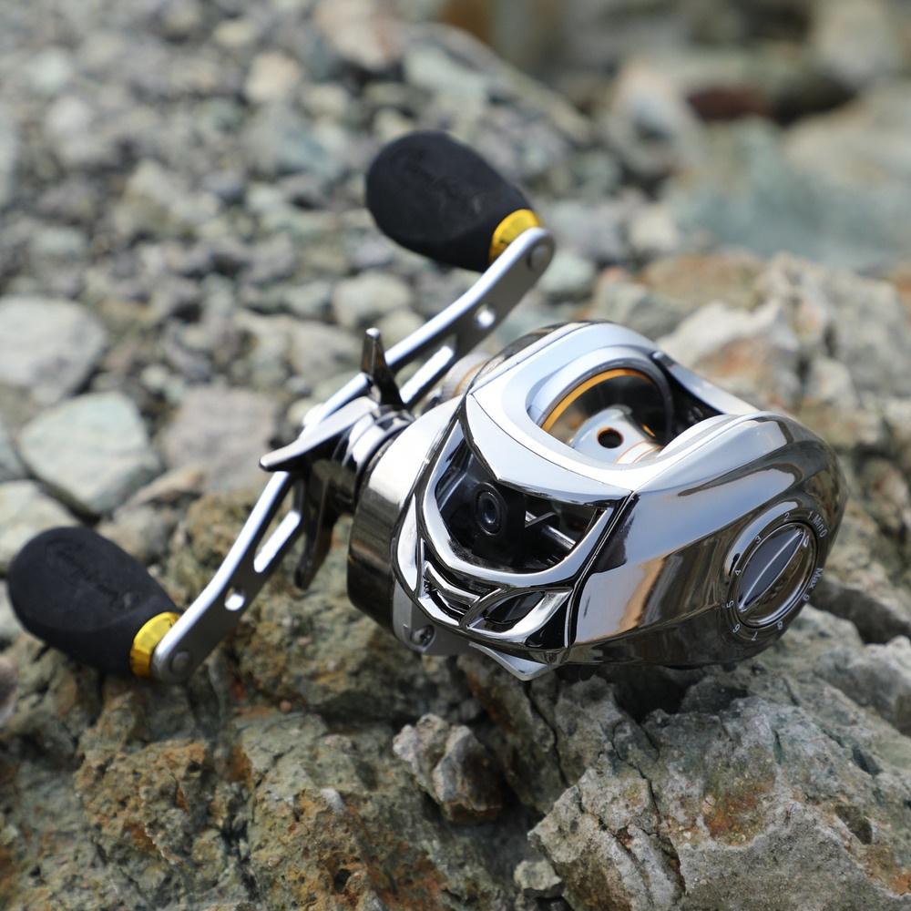 SOUGAYILANG Baitcaster Fishing Reels 11+1BB Carbon Fiber Drag Carp Reel Left/Right Hand Fishing Reels Bass Fishing Tackle