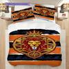 Royal Lion Emblem Three-piece set (1 * duvet cover + 2 * pillowcase, without core) Duvet cover and pillowcase Soft and comfortable Bedding set Bedding