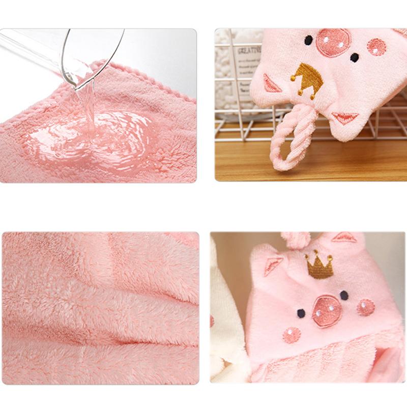 Cartoon Animal Coral Fleece Hand Towel