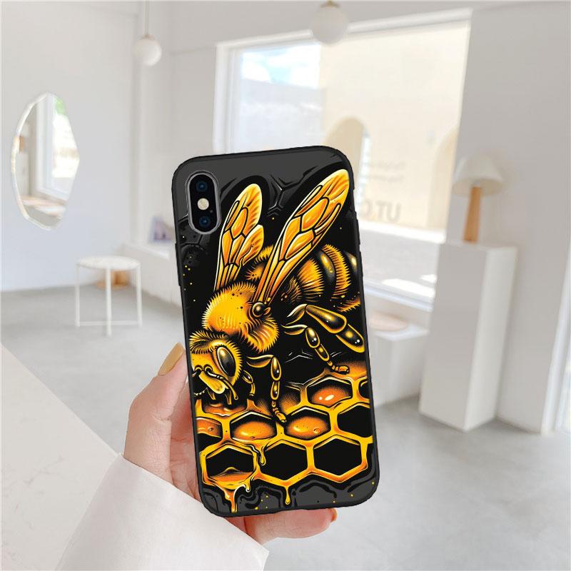 PP6 Художественные Пчелы Мультяшный Мягкий Чехол для Телефона для Samsung Galaxy S20 S21 S22 Ultra FE + Plus A21S A22 A24 A25 A26 A30 A30S A31