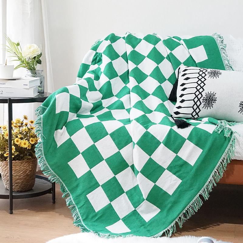 Простой современный модный диван, декоративное одеяло, диван, полотенце, чехол для дивана, полное покрытие, шахматная доска