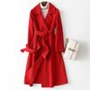 Hepburn-Style Women's Slim Fit Double-Faced Cashmere Wool Coat 2024