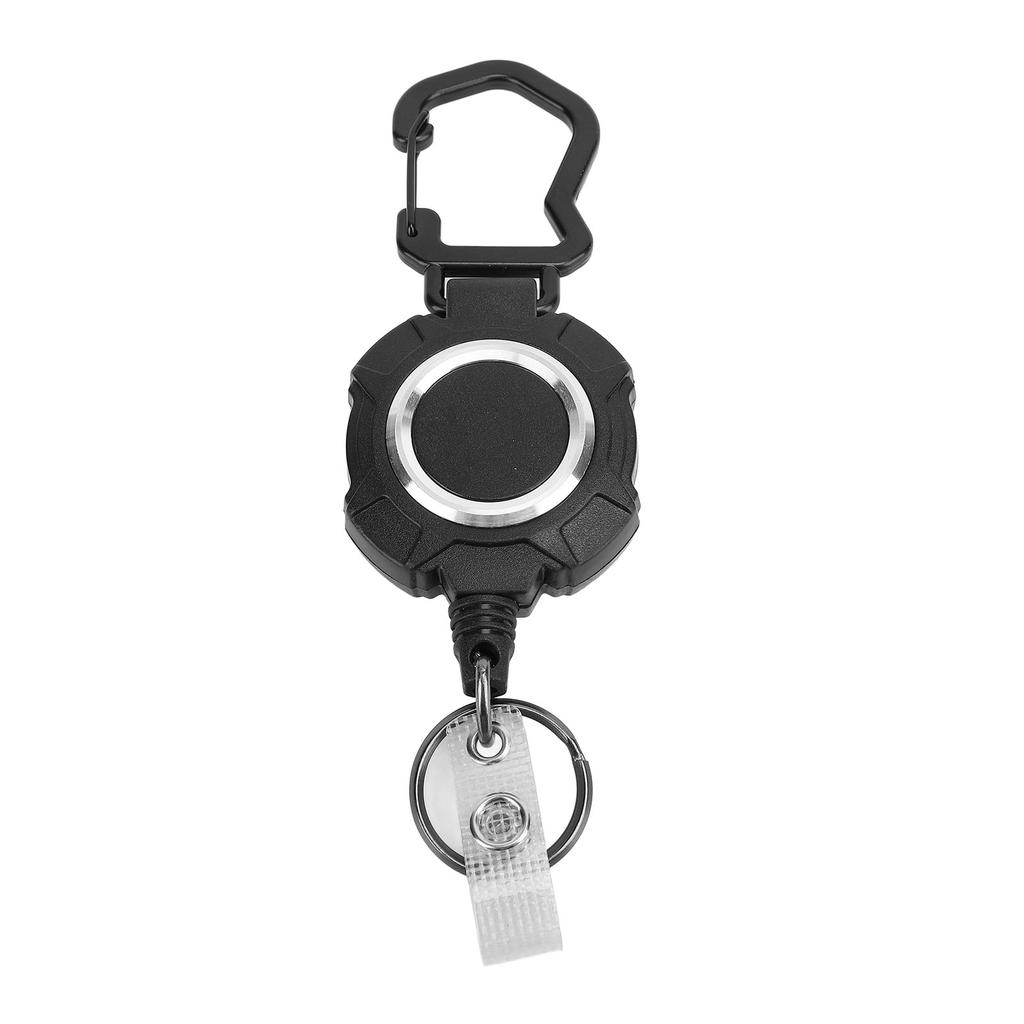 Выдвижной брелок для ключей, предотвращающий кражу, 1 мм, нержавеющая сталь, проволока, карабин, держатель для удостоверения личности