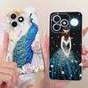 Чехол для Honor X8d 4G Красивая Девушка Павлиний Рисунок Мягкий Силиконовый Чехол для Телефона Для Honor X8d X 8d HonorX8d 4G Fundas Бампер