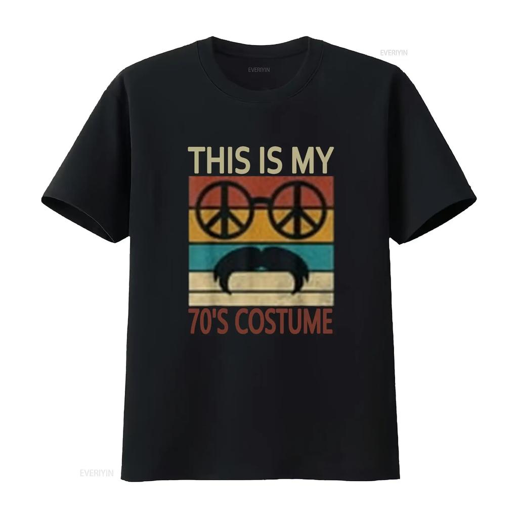 This Is My 70s Costume 70 Styles Men s Disco 1970s Outfit T Shirt Black 2X Large vintage Washed Stylish Versatile homme Soft