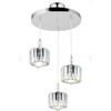 Хромированная подвесная лампа Saka Y-10 Люстра из трех частей