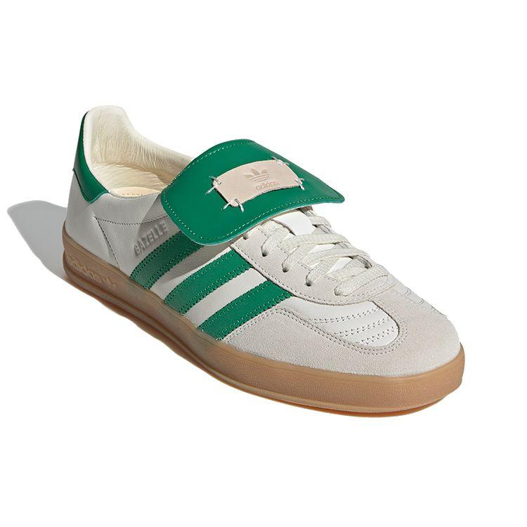 Foot Industry x adidas Gazelle Indoor Молочно-белые/зеленые Унисекс кроссовки кремового цвета ID3518