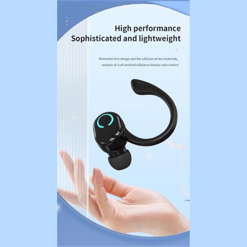 Беспроводные наушники с заушными крючками, совместимые с Bluetooth, один наушник, деловые наушники-вкладыши, длительное время работы от аккумулятора