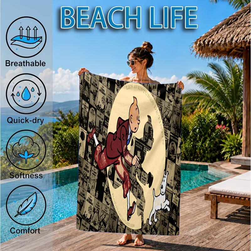 Adventure In The City Beach Towel, Microfiber Beach Towel, Perfect For Pool, Beach, Travel, Home Decor Beach Party Fan gifts