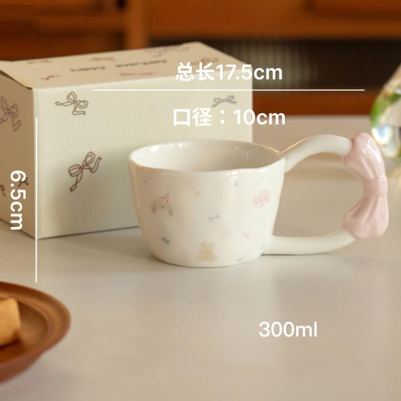 Изысканные мультяшные милые керамические кофейные чашки для домашнего завтрака, овсянки, молока, модные современные офисные кофейные чашки