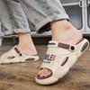 Fashion Summer Men's Slippers Anti-Slip Beach Sports Casual Shoes Trendy Thick Bottomed Adult Footwear 2025 New Indoor Bathroom Slippers