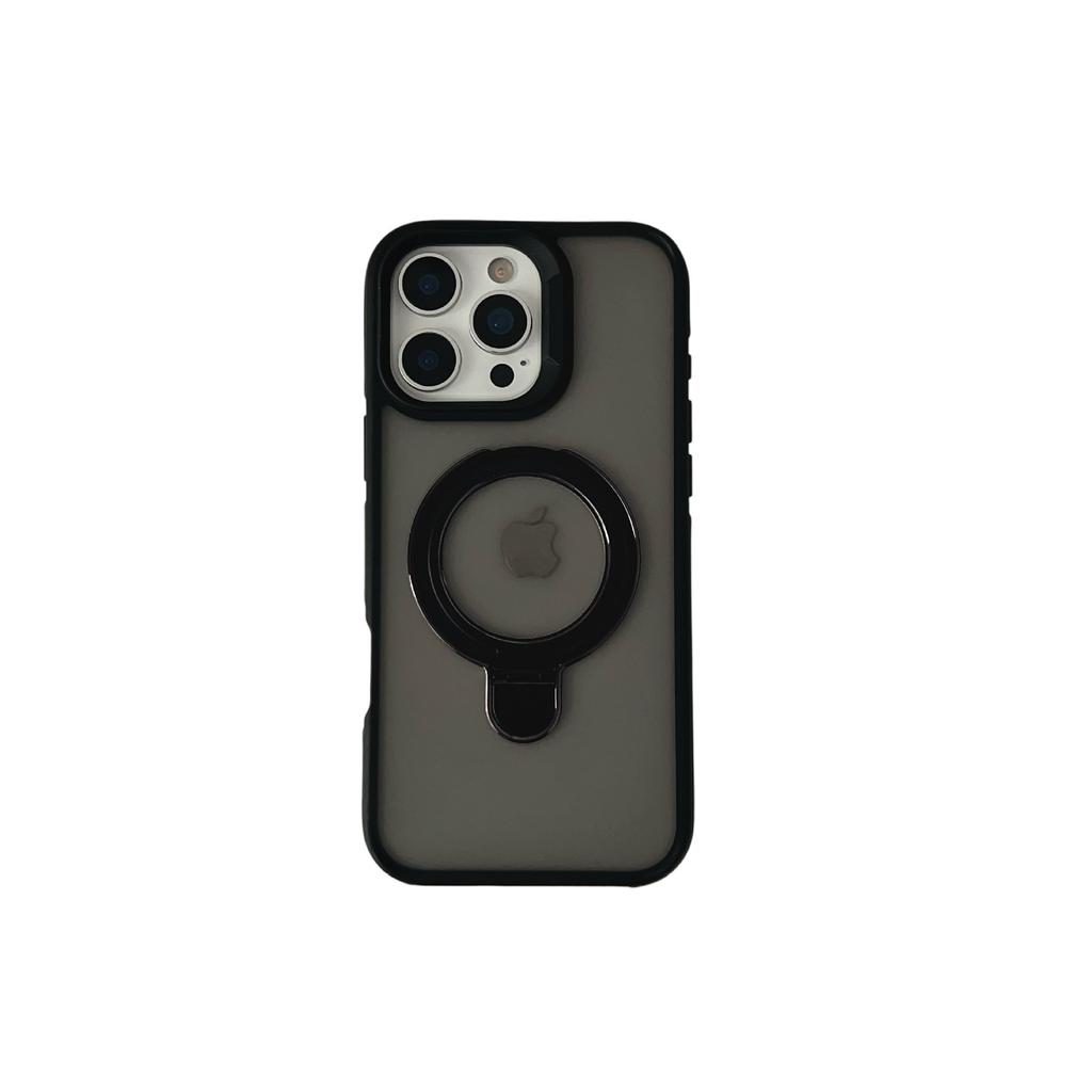 For IPhone16 Mobile Phone Case Magnetic Holder for Apple 15Promax Two-color Shield with Anti-slip Edges and Simple