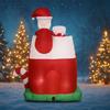 6.8FT Inflatable Christmas House Decor Santa Xmas Festive LED Home Ornament Xmas Gifts Toy Supplies Decorations Xmas Yard Decor