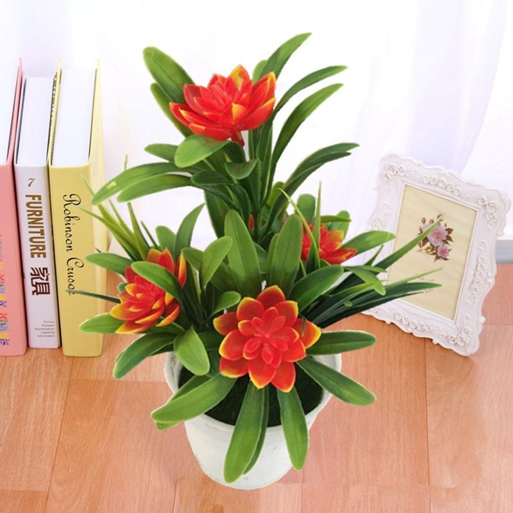 Lifelike Household Tabletop Home Decor Potted Ornaments Simulated Potted Flower Artificial Flower