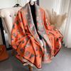Warm Wool Scarf Women'S Winter Double-Sided Imitation Cashmere Thickened Scarf Air Conditioner Shawl Live Broadcast Explosion