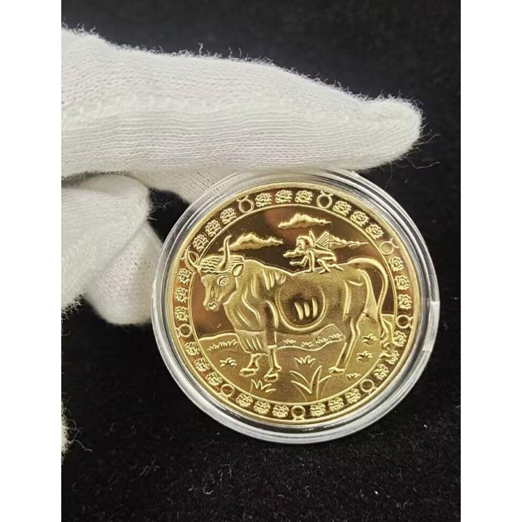 Двенадцать памятных медалей «Созвездие» Золотые монеты «Зубная фея» 12 поделок по знаку зодиака Европейские и американские монеты Монеты «Созвездие счастливого стража»