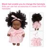 Lifelike Baby Play Doll African Girl Dolls Children Kids Toddler Toy Birthday Gift 25cm Celsius 9.8in