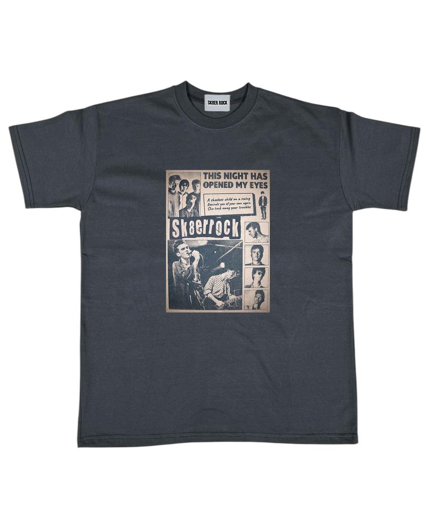SK8ER ROCK Band Poster T-Shirt ((Dark Gray))