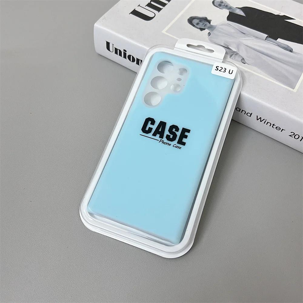 Роскошный Чехол из Силиконового Геля, Желе, Жидкого Силикона для Samsung Galaxy S25 S24 S23 Ultra Plus S24FE S23FE Прозрачный Жесткий Чехол Anti-fall