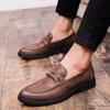 Men's Shoes Four Seasons New Casual Leather Shoes Fashion Business Dress Leather Shoes Trend British Style Foot Loafers
