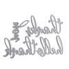 Thank You Letter Cutting Dies Carbon Steel Die Cut Templates Metal Embossing Stencils for Scrapbooking Card Making Album