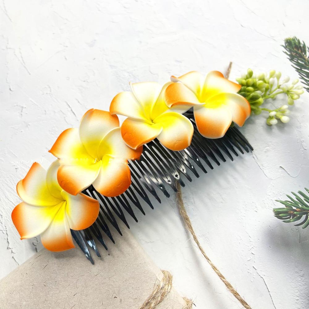 Dai Flower Hairpin Thailand Wedding Bride Accessories Retro Flower Hair Comb  Female Headwear