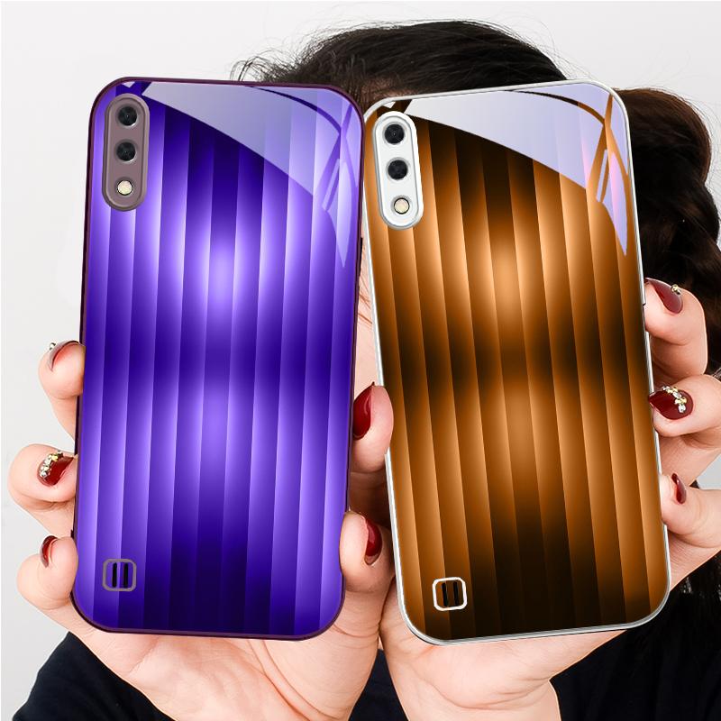 Коричневый нежный градиент Для Samsung A01 A02 03 Core 04 05 06 10 12 13 14 5G 15 16 M02 12 Note 8 9 10 20 стекло Ультра чехол для телефона