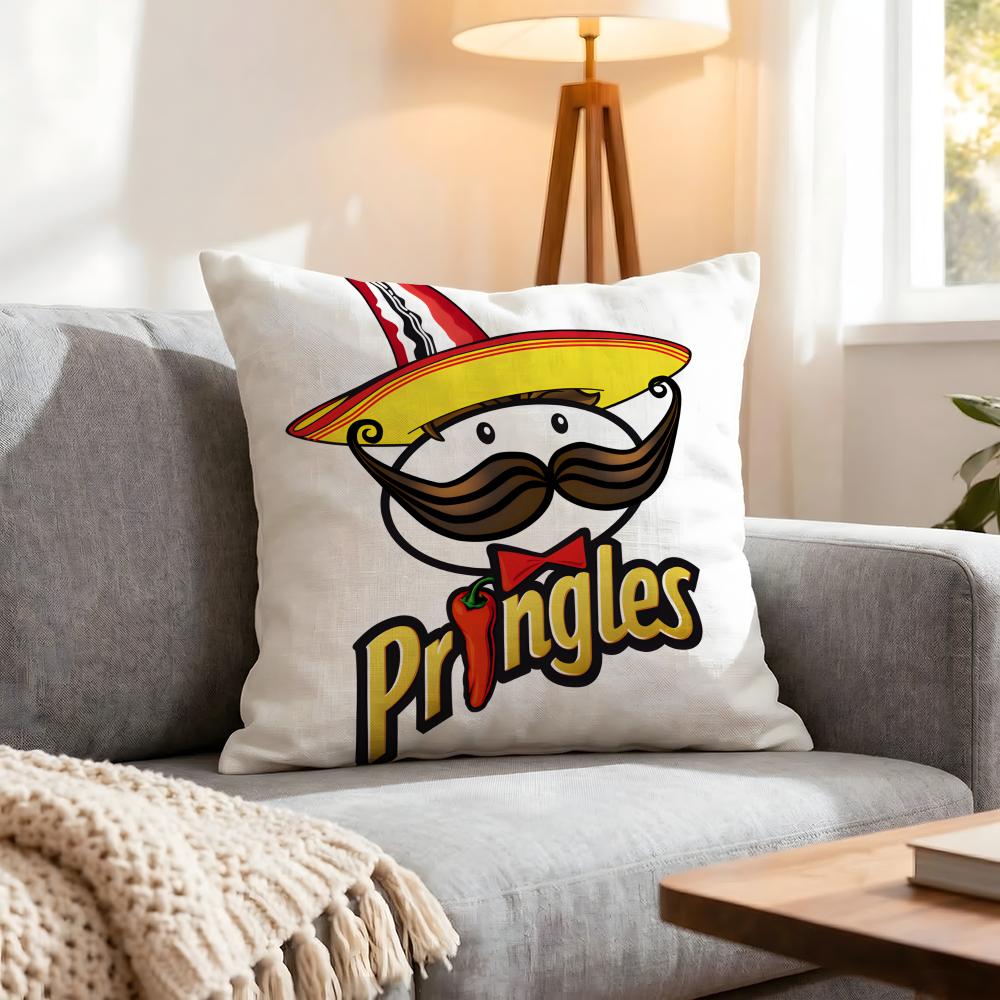 Brand Pringles Cushion Cover 1Pcs Decorative Covers Soft Cushion Case For Sofa Couch Decor 40X40 45X45 Pillowcases
