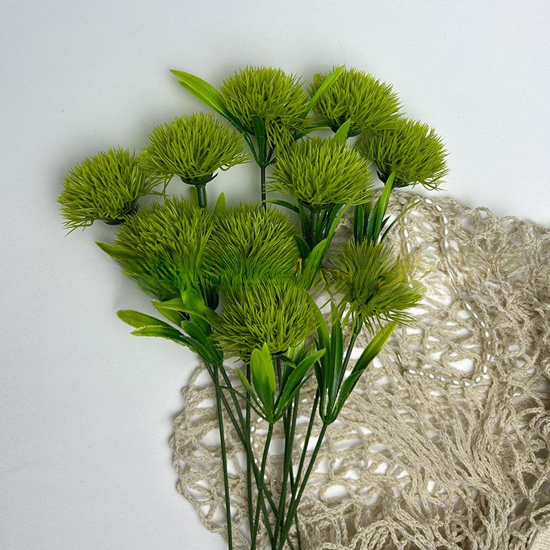 Artificial Green Plant Single Dandelion Bunch Artificial Artificial Flower Bouquet Fake Flower Green Flower Decoration