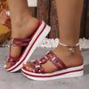 Мода Большой Размер Новая Мода Женские Сандалии На Шнуровке Широкая Подошва Мягкая Подошва Римский Винтажный Стиль Пляжная Обувь Оптом