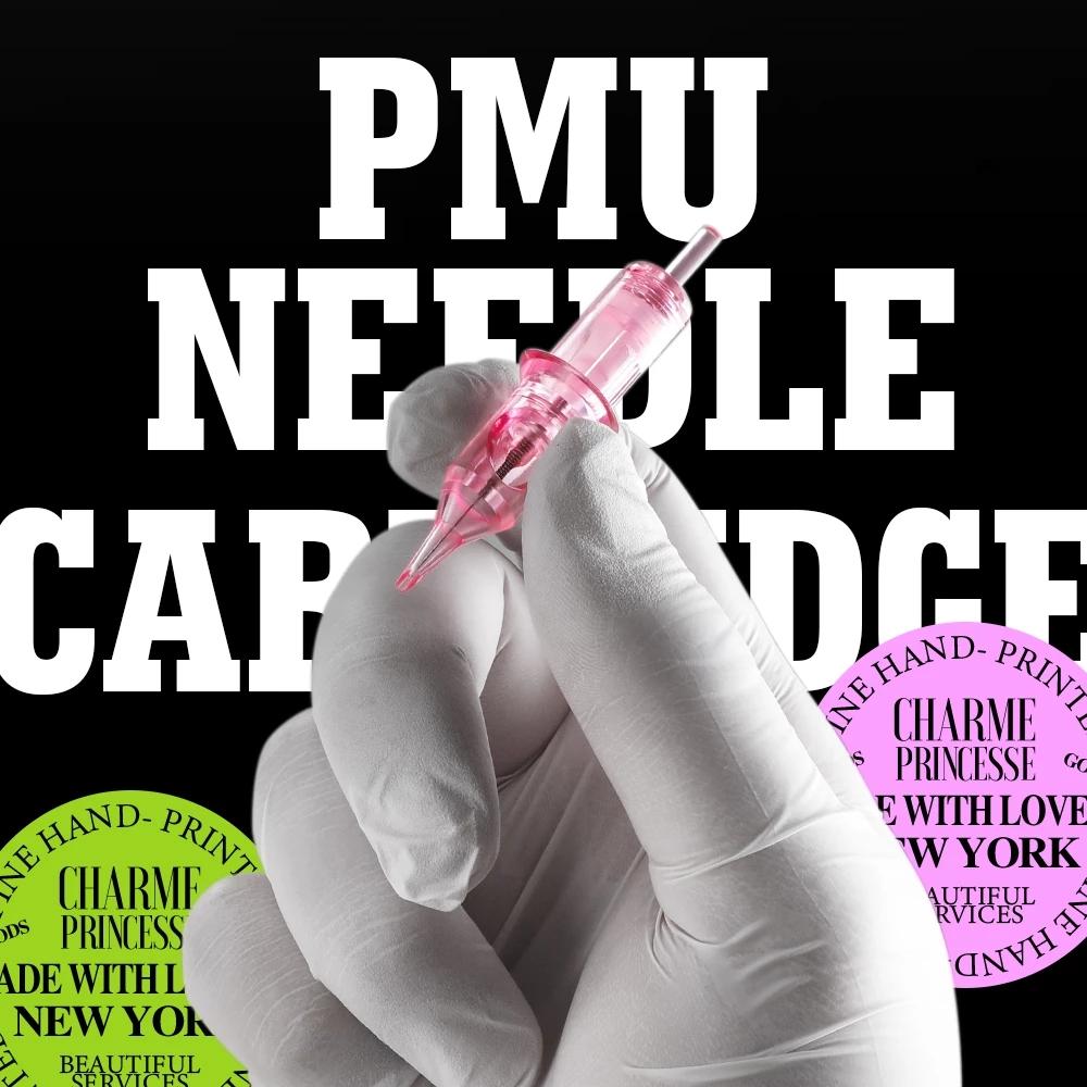 10 шт. розовый тоньше одиночные иглы тату-картридж для перманентного макияжа 0,25 мм/0,30 мм Bugpin Beauty Tools